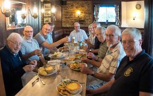 Enjoying a post-match meal
